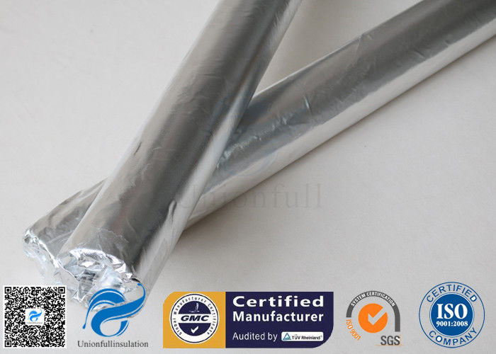 Fire Resistant Silver Coated Fabric Aluminium Foil Fibreglass Cloth 480gsm 0.43mm