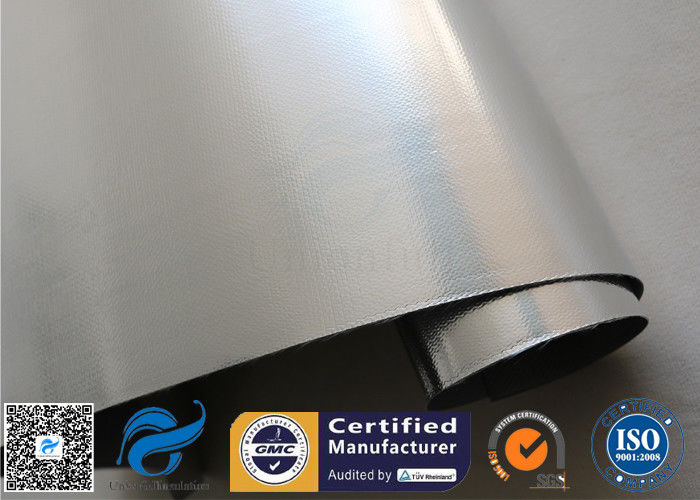 0.5Mm 3732 Silver Coated Fabric , Silver Coated Fiberglass Fabric Aluminium Foil Cloth