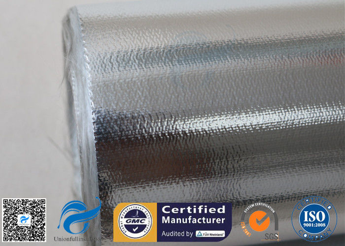 Silver Coated Fabric 430G 0.43MM Twill Aluminium Foil Fiberglass Pipe Insulation