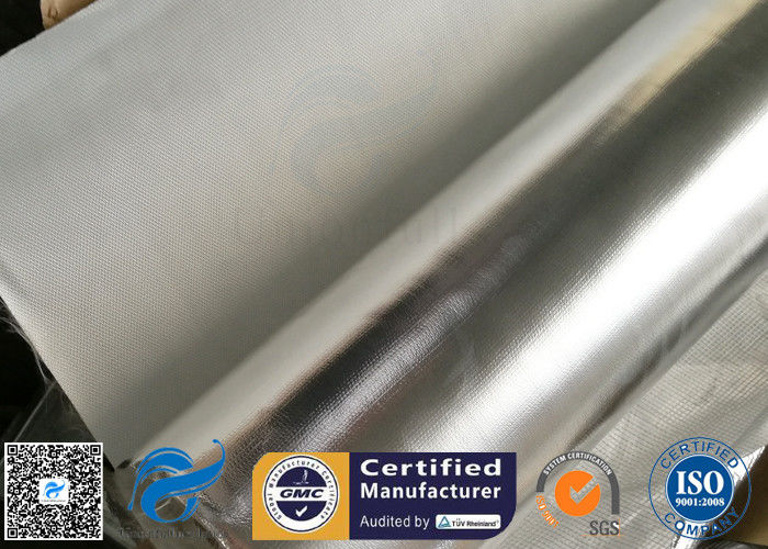 Silver Coated Fabric 430G 0.43MM Twill Aluminium Foil Fiberglass Pipe Insulation