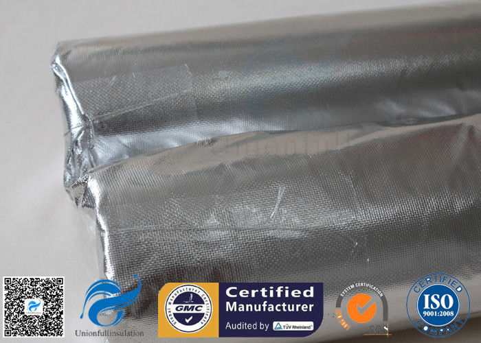 Silver Coated Fabric 430G 0.43MM Twill Aluminium Foil Fiberglass Pipe Insulation