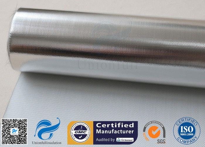 Silver Coated Aluminium Foil Fiberglass Fabric 3732 0.43MM 430G Heat Reflective