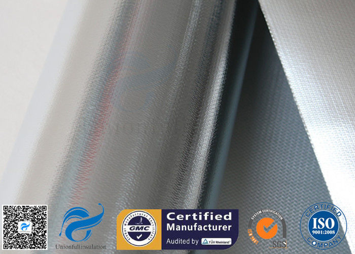 Silver Coated Fabric 430G 0.43MM Twill Aluminium Foil Fiberglass Pipe Insulation