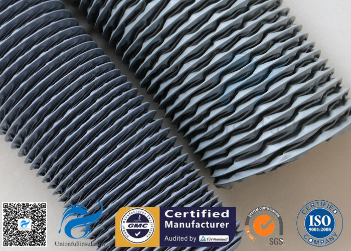 260℃ 150MM PVC Coated Fiberglass Flexible Air Ducting Fabric Fire Resistant