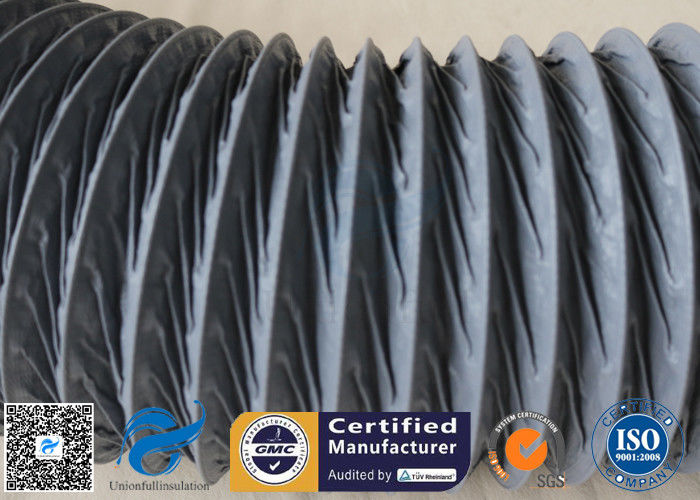 200 Degree 150mm PVC Coated Fiberglass Flexible Air Ducting For HAVC System