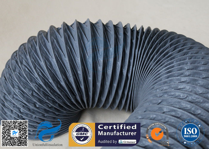 Fire Resistant 200℃ PVC Coated Fiberglass Fabric Flexible Air Duct For Ventilation