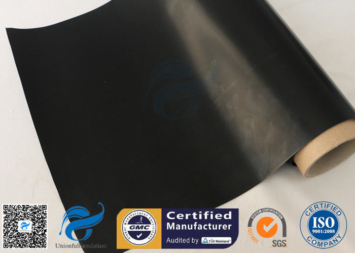 Black PTFE Coated Fiberglass Fabric 0.25mm Cloth For Hot Press