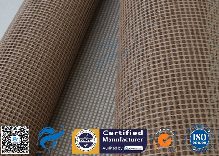 PTFE Coated Fiberglass Mesh Fabric Brown 4X4MM Paper Industry Conveyor Belt 260℃