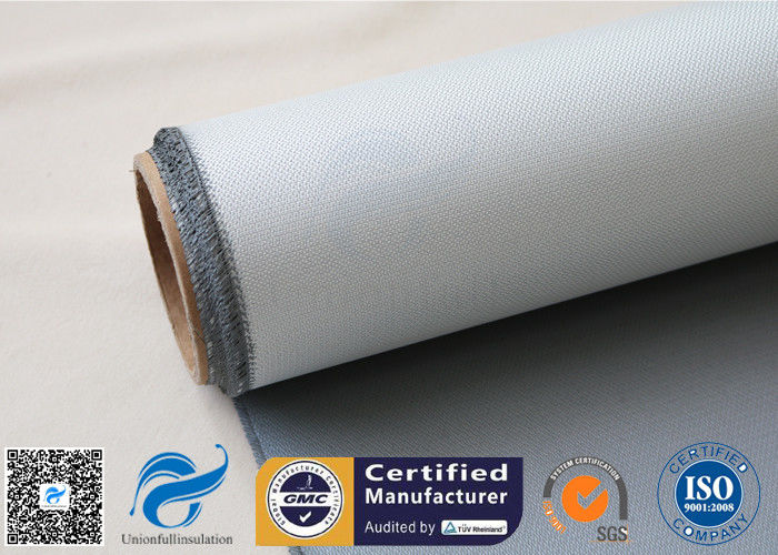 1 Side 18 Oz Grey Silicone Coated Fiberglass Fabric for Heat Insulation Pipe Cover