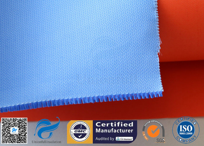 Blue Rubber Silicone Coated Fiberglass Fabric Thermal Insulation Cover 18oz