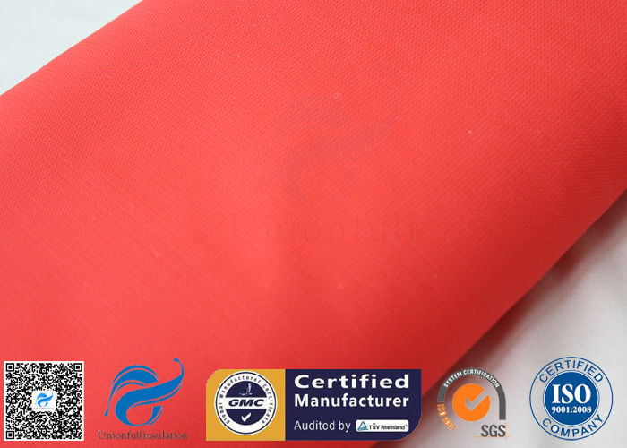 Red Silicone Rubber Coated Fiberglass Engineer Acoustic Insulation Fabric Material