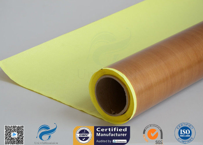 Self - Adhesive Tapes Brown PTFE Coated Fiberglass Fabric Sticker 1000mm Width 50 Meter