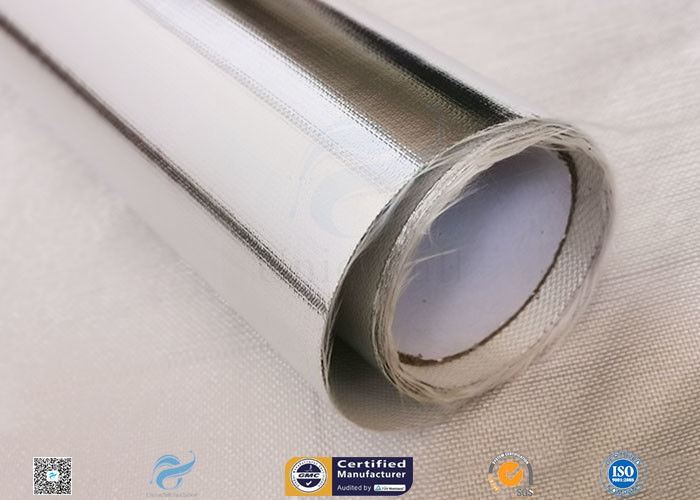 Heat Insulation 0.43mm Thick Aluminium Foil Coated Fiberglass Fabric