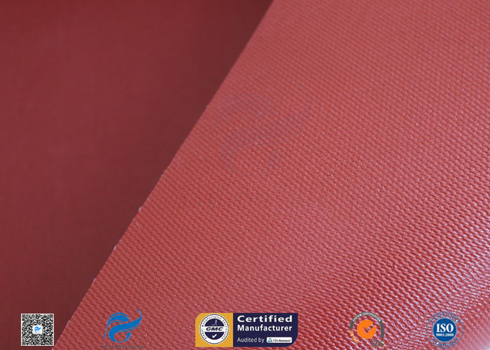 1150GSM Silicone Coated Fiberglass Fabric 0.85MM Red Fire Blanket 39.4