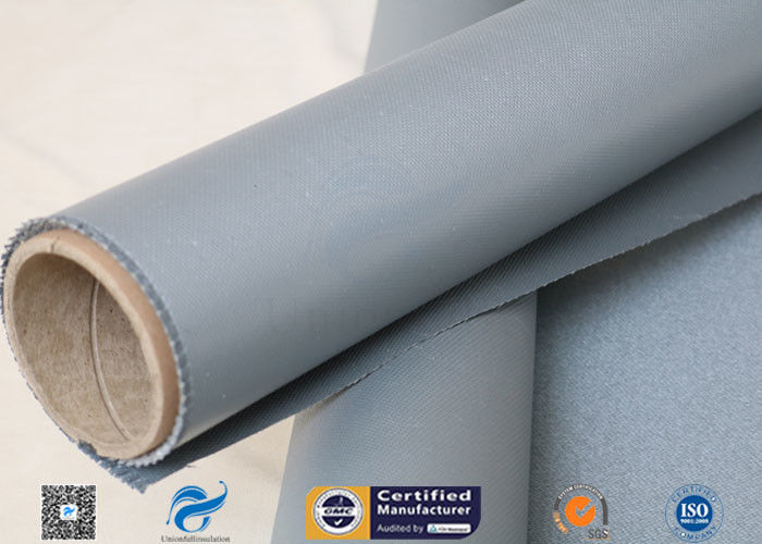 Grey Silicone Coated Fiberglass Fabric 31OZ 0.85MM Industrial Welding ...