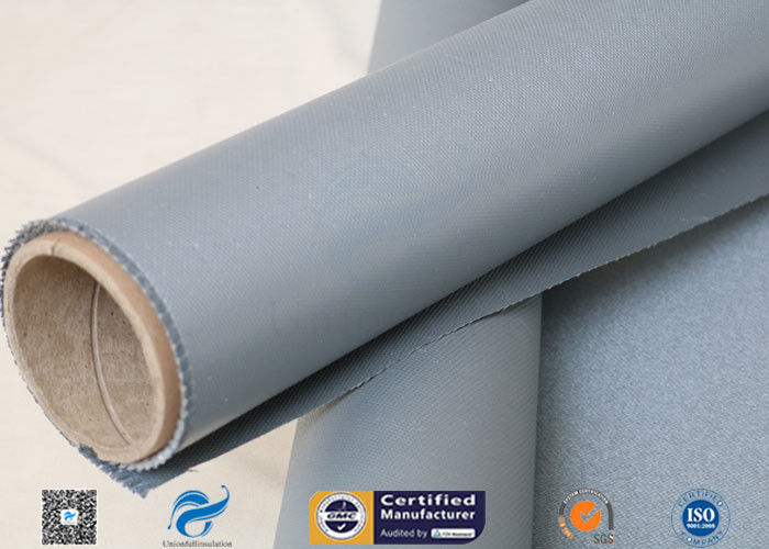 Grey Silicone Coated Fiberglass Fabric 31OZ 0.85MM Industrial Welding Blanket