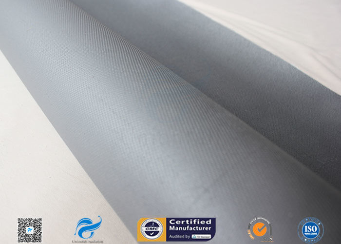 Grey Silicone Coated Fiberglass Fabric 31OZ 0.85MM Industrial Welding Blanket