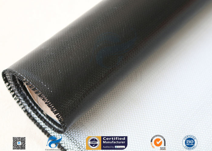 Black Silicone Coated Fiberglass Fabric 3732 530GSM Insulated Welding Blanket