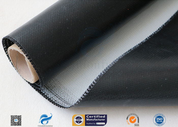 Black Silicone Coated Fiberglass Fabric 3732 530GSM Insulated Welding Blanket