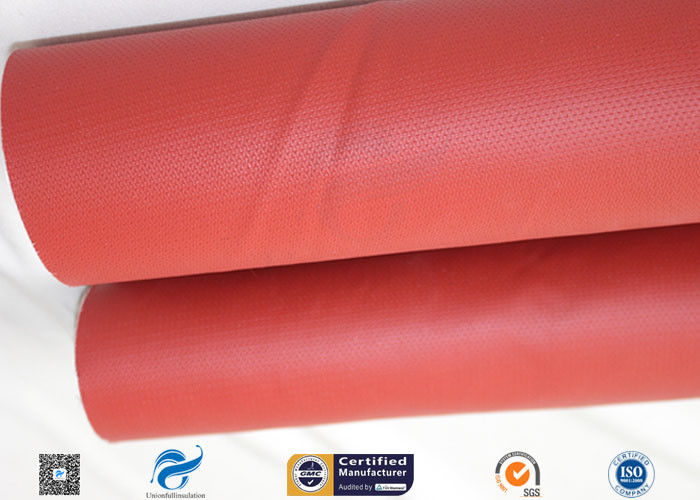 Red Silicone Coated Fiberglass Fabric 17OZ 0.45MM Foundry Splash Protection