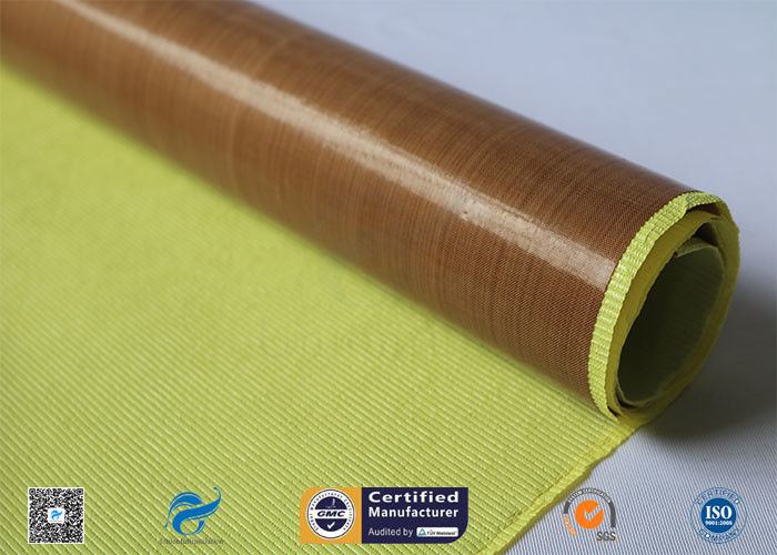 0.13mm Self - Adhesive Tape Brown PTFE Coated Fiberglass Fabric