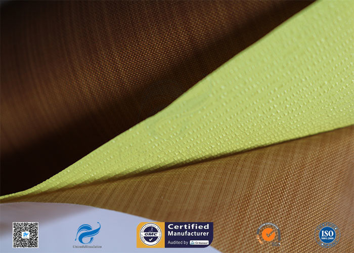 0.13mm Self - Adhesive Tape Brown PTFE Coated Fiberglass Fabric