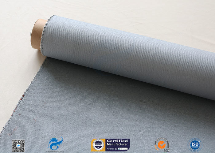 Grey Silicone Coated Glass Fabric 1500gsm Two Side Coated Glass Fiber Cloth