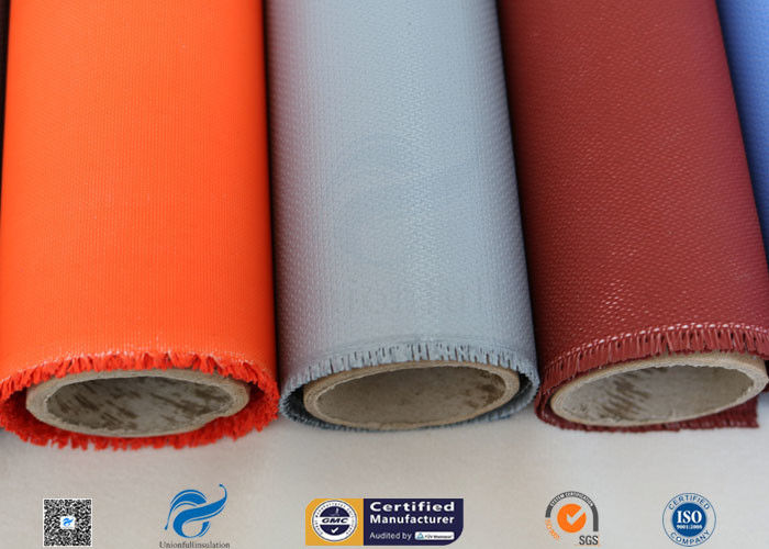 PU Silicone Coated Glass Fabric 280G 590G Abrasion Resistant Fire Blanket