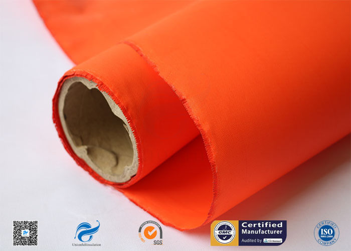 0.2mm Orange Acrylic Coated Fiberglass Cloth High Temperature Resistant