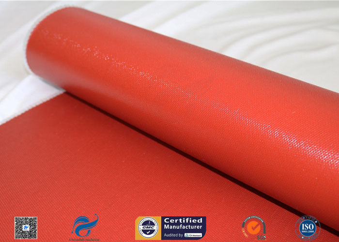 30oz Bright Red Silicone Coated Fiberglass Fabric For Auto Heat Insulation