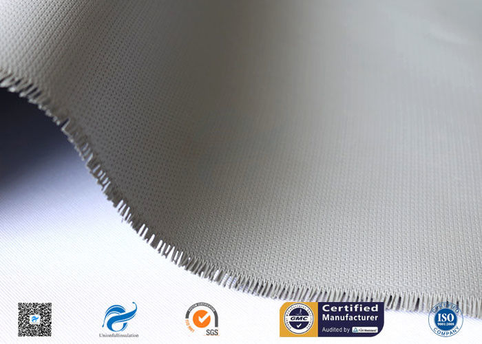 Double Sides Grey Silicone Rubber Coated Fiberglass Fabric E Glass Satin Weave