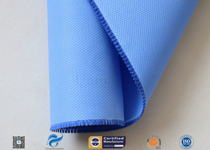 510GSM Silicone Coated Glass Fabric Plain Weave Electrical Insulation Blue
