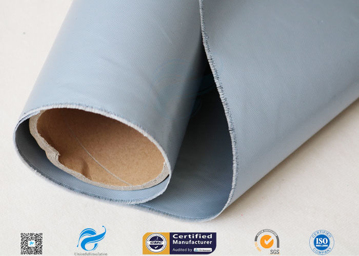 300g Grey Silicone Coated Fiberglass Fabric / Cloth For Welding Splash Shield