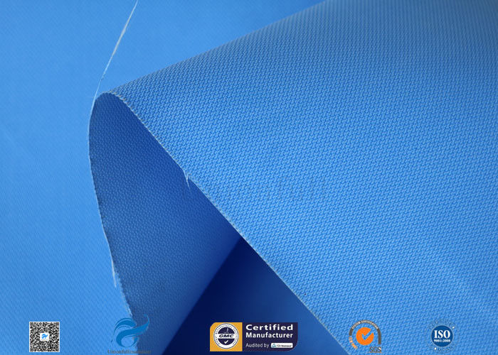 0.5mm 15oz Blue Silicone Coated Fiberglass Fabric For Auto Part Insulation