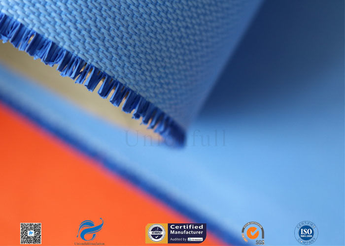 0.5mm 15oz Blue Silicone Coated Fiberglass Fabric For Auto Part Insulation