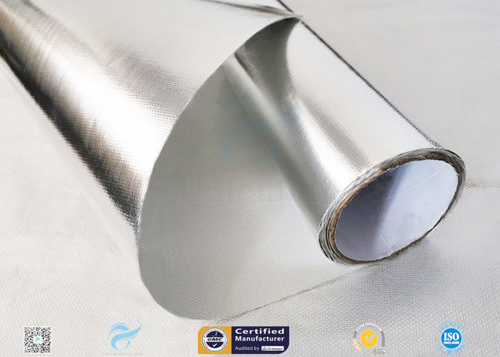 Moisture Resistant Aluminium Foil Silver Coated Fabric 300℃ Industry Using