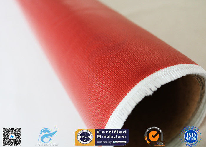 1.5m Wide 0.45mm Silicone Coated Fiberglass Fabric 80g Single Side Chemical Resist