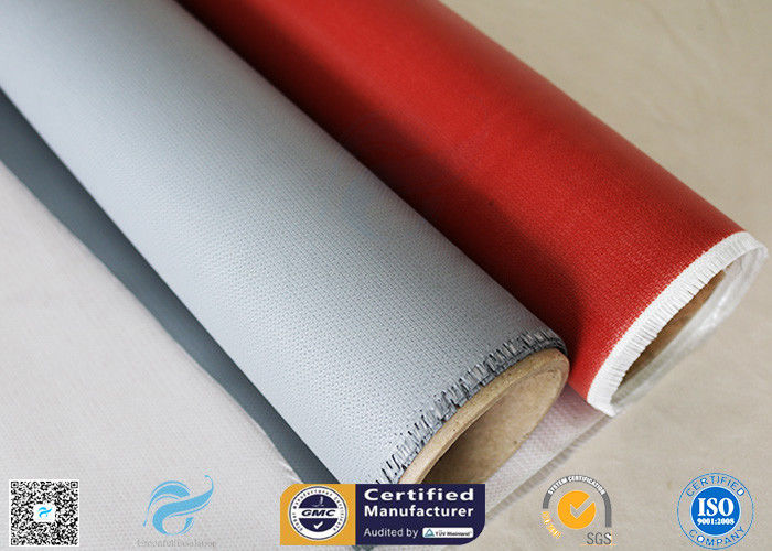 260℃ Heat Insulation 3732 0.45mm Red Color Silicone Coated Fiberglass Fabric