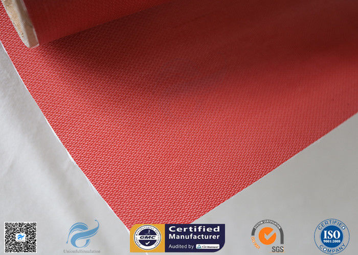 High Intensity Welding Blanket Red Silicone Coated Fiberglass Fabric 590g Weight