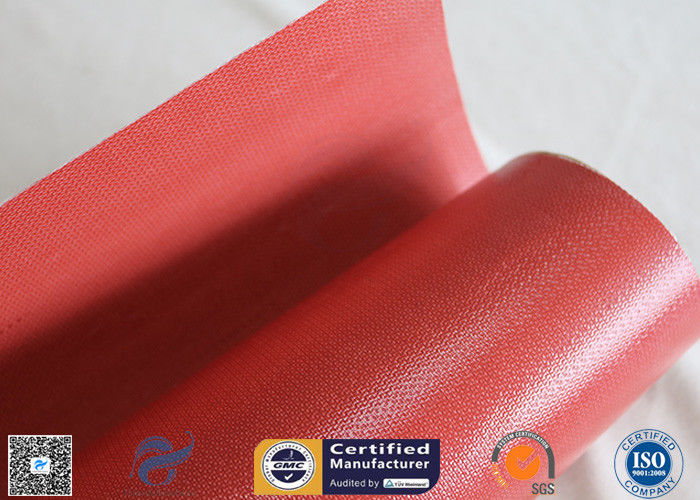 High Intensity Welding Blanket Red Silicone Coated Fiberglass Fabric 590g Weight