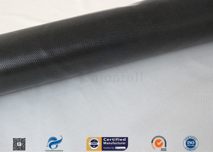 0.5mm 3732 Black Silicone Rubber Coated Fiberglass Cloth For Fabric Expansion Joint