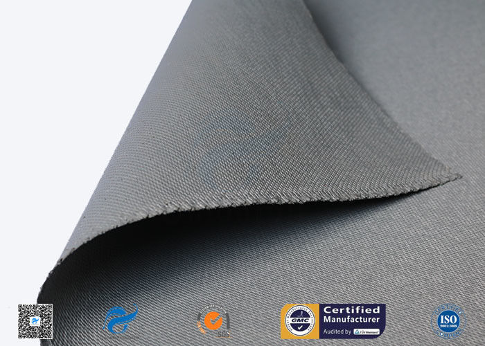 0.88mm High Quality C-Glass Double Sides Gery Silicone Coated Fiberglass Cloth