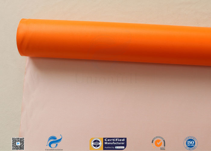 One Side Orange Fire Blanket silicone coated fiberglass cloth 500GSM 0.5mm Thickness