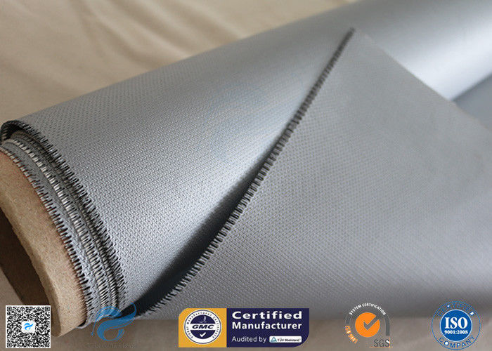 Chemical Resistant Gray Color Silicone Coated Fiberglass Fabric 160g Two Sides Coating