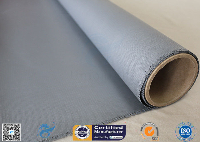 Gray Color Silicone Rubber Coated Fiberglass Fabric 260℃ Satin Weave 1m Wide