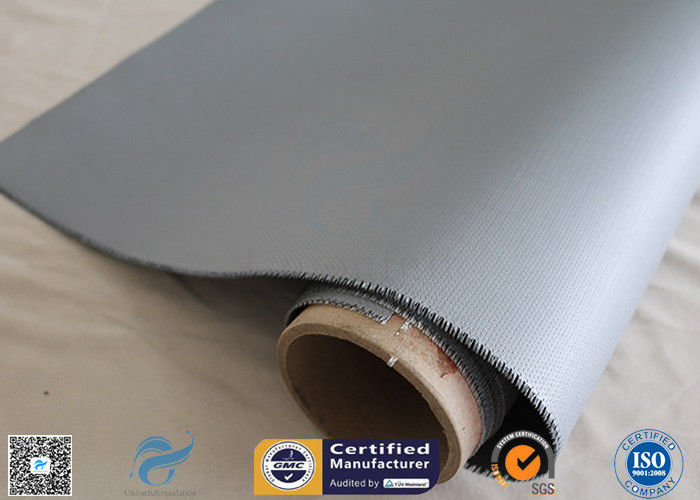 4HS Satin Weave 1.2m * 50m High Temp. 260℃ Silicone Coated Fiberglass Fabric