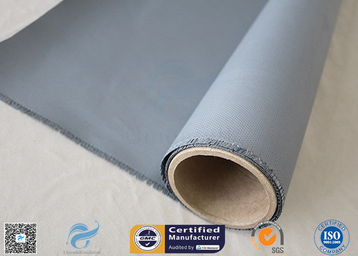 0.45mm 1.5m Wide 510g / M2 E - Glass Fiber Silicone Coated Fiberglass Fabric Heat Resistant