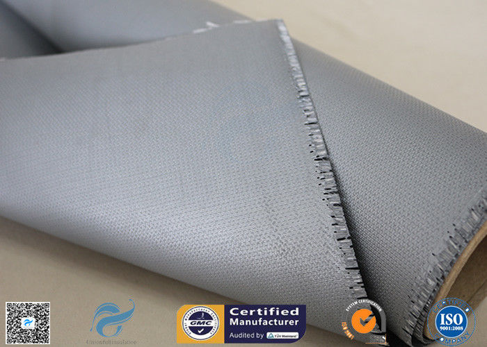 0.45mm 1.5m Wide 510g / M2 E - Glass Fiber Silicone Coated Fiberglass Fabric Heat Resistant