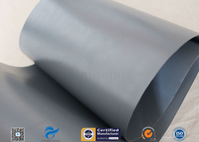 Waterproof 7628 0.25mm Grey PVC Woven Fabric Coated Fiberglass Fabric 20cm Width