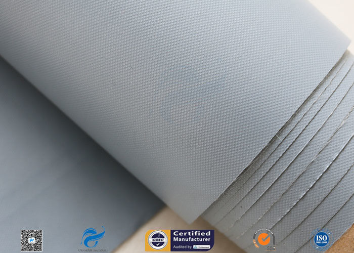 0.28mm Grey PVC Coated Fiberglass Clothing Plain Weave For Fireproof Tent